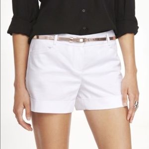 Express White Cuffed Shorts